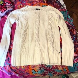 Knit sweater with beading